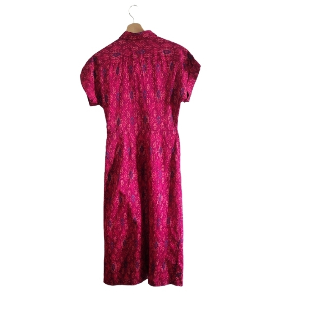 LAUREN RALPH LAUREN Size 2 Geo-Print Shantung Midi Dress - Picture 5 of 14